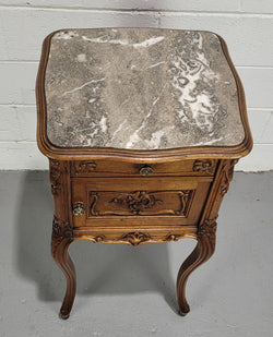 Single Carved French walnut Bedside Cabinet | Antique & Vintage | Moonee Ponds Antiques | Australia Wide Delivery