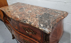 French Walnut & Kingwood Louis XV Style Marquetry Inlaid Commode | Antique & Vintage | Moonee Ponds Antiques | Australia Wide Delivery