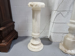 White Alabaster Floor Lamp Column Pedestal | Antique & Vintage | Moonee Ponds Antiques | Australia Wide Delivery