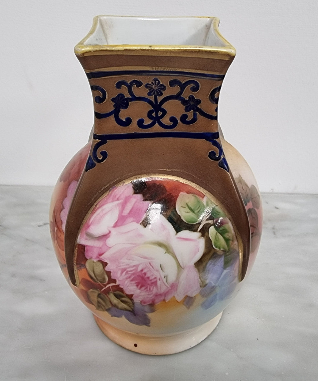 Rare Noritake Vase With Floral Scene | Antique & Vintage | Moonee Ponds Antiques | Australia Wide