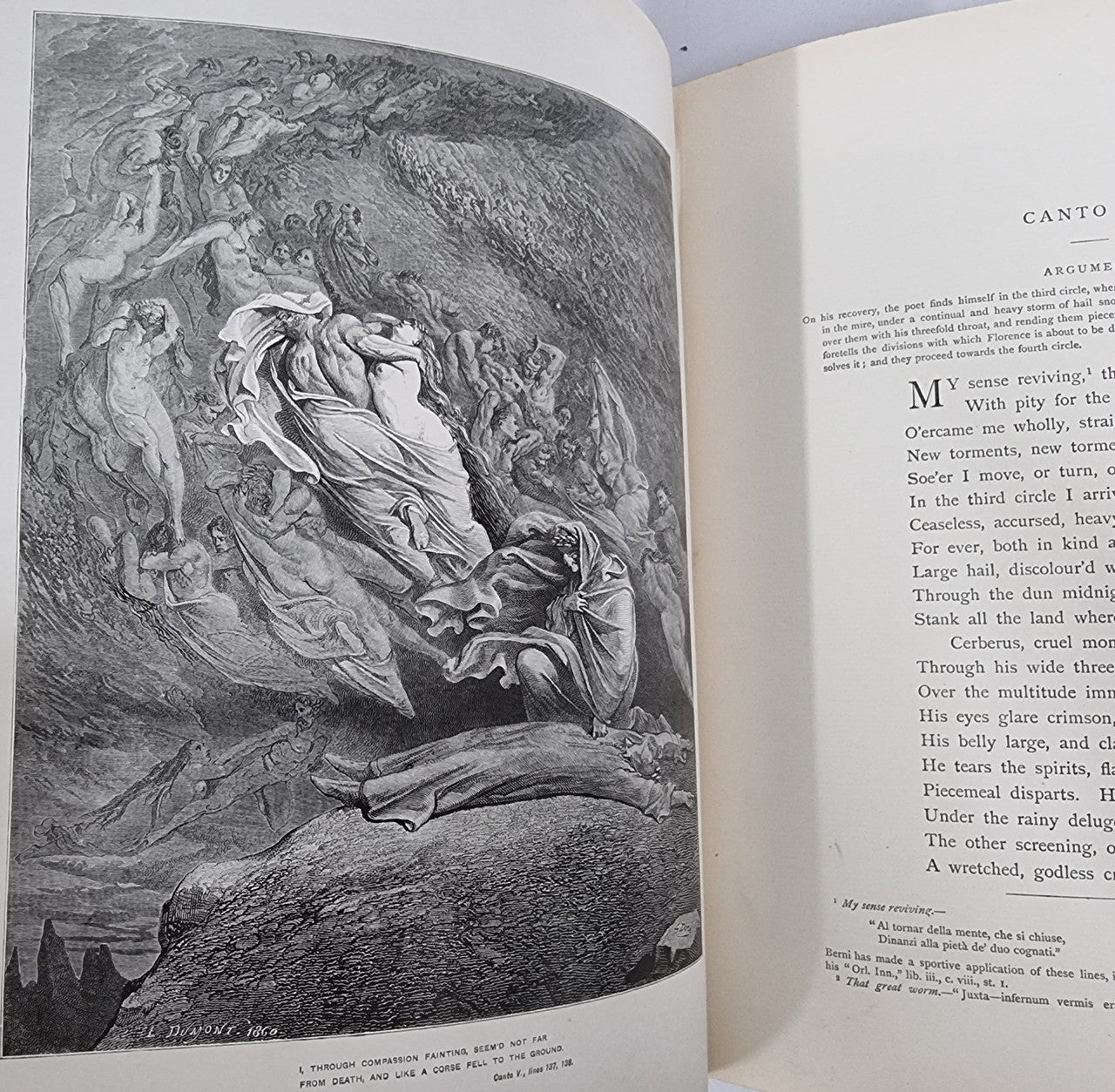 Dantes The Vision of Purgatory & Paradise together with The Vision of Hell 2 Volumes | Antique & Vintage | Moonee Ponds Antiques | Australia Wide Delivery