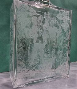 Stunning Baccarat Crystal (France) Engraved (Musketeers) Decanter | Antique & Vintage | Moonee Ponds Antiques | Australia Wide Delivery