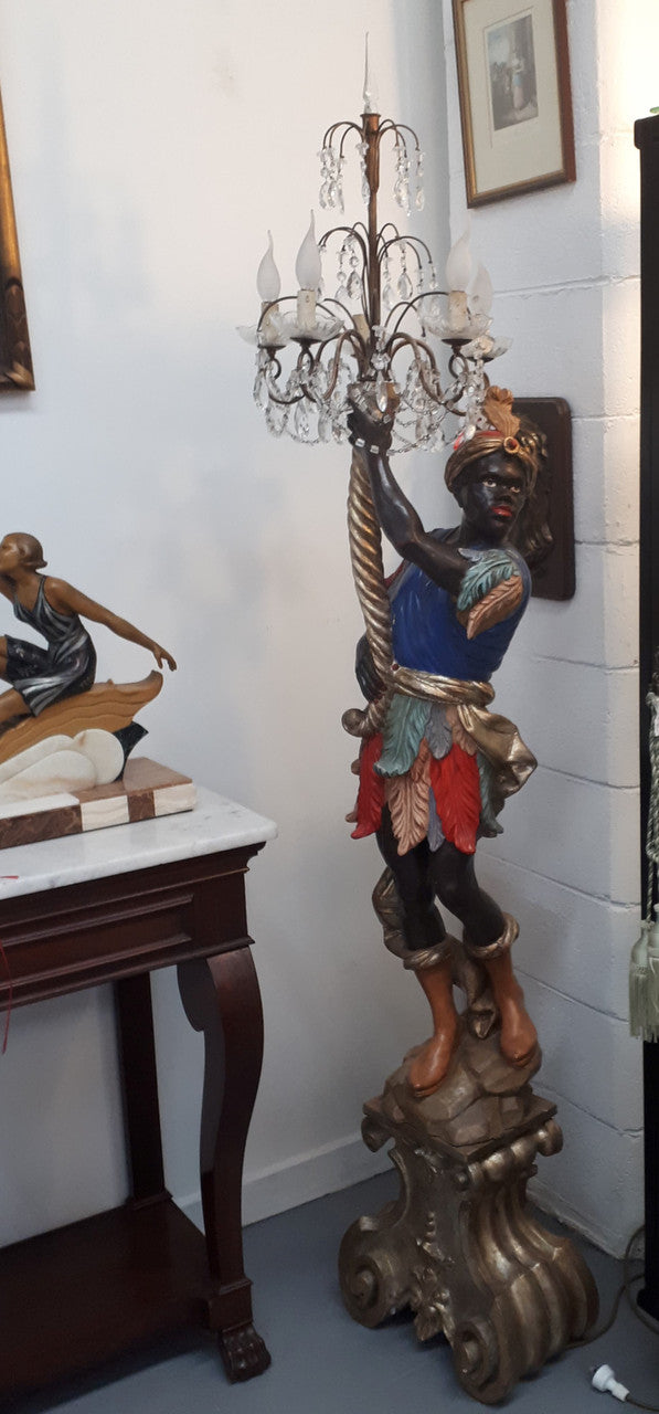 Fabulous Blackamoor Floor Lamp – Moonee Ponds Antiques