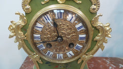 French 19th Century Hand Painted Mantle Clock | Antique & Vintage | Moonee Ponds Antiques | Australia Wide Delivery