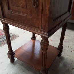French Oak Bedside Cabinets-1