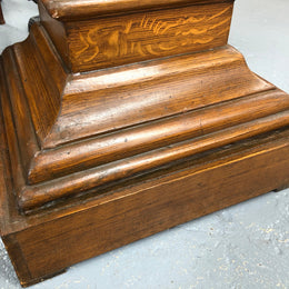 Lovely Antique Faux Oak Pedestal