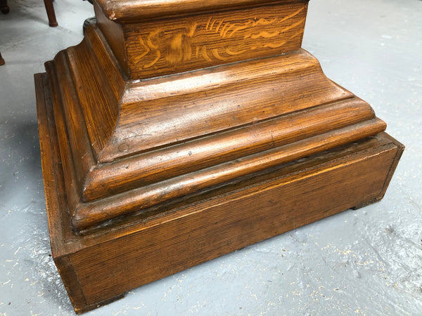 Lovely Antique Faux Oak Pedestal