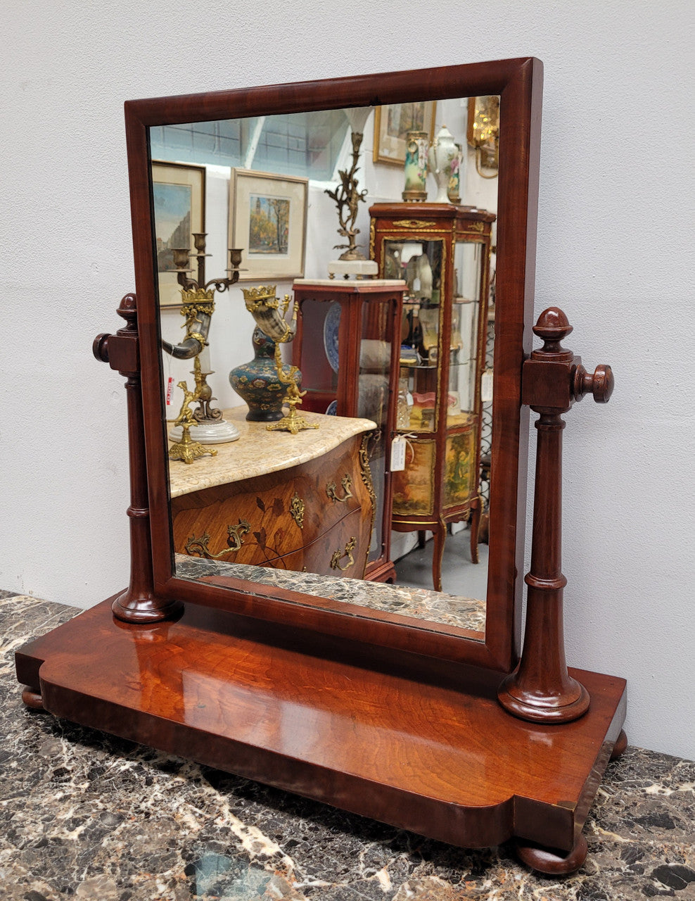 Antique Mahogany Dressing Table Mirror