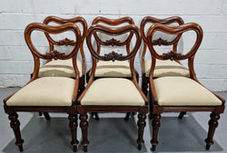 Set of Six Victorian Style Carved Balloon Back Chairs | Antique & Vintage | Moonee Ponds Antiques | Australia Wide Delivery