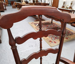 Pair of Mahogany Cottage Arm Chairs With Ladder Back | Antique & Vintage | Moonee Ponds Antiques | Australia Wide Delivery