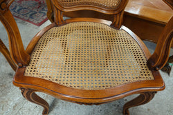 Pair French Louis XV Style Walnut and Cane Fauteuils | Antique & Vintage | Moonee Ponds Antiques | Australia Wide Delivery