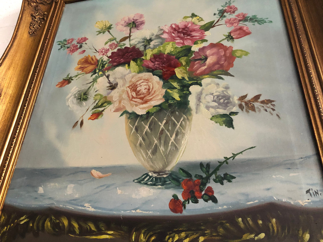 Beautiful Floral oil on canvas | Antique & Vintage | Moonee Ponds Antiques | Australia Wide Delivery