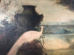 Large French Oil On Canvas Of Romantic Scene With Cherubs | Antique & Vintage | Moonee Ponds Antiques | Australia Wide Delivery