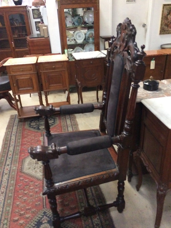 English Oak Gothic Style Chair