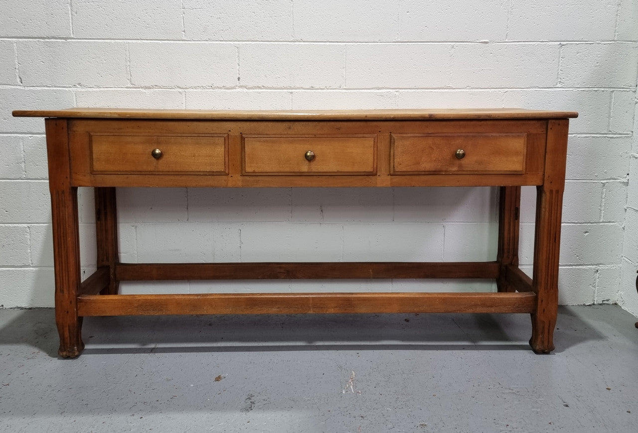 Late 19th Century Cherrywood Console Table With Three Drawers | Antique & Vintage | Moonee Ponds Antiques | Australia Wide Delivery