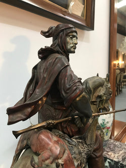 Large French Cold Painted Spelter And Bronze Statue By E L GUILLEMIN | Antique & Vintage | Moonee Ponds Antiques | Australia Wide Delivery