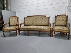 Stunning French Upholstered Three Piece Salon Suite | Antique & Vintage | Moonee Ponds Antiques | Australia Wide Delivery