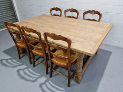 French Country Style Bleached Oak Farmhouse Table | Antique & Vintage | Moonee Ponds Antiques | Australia Wide Delivery