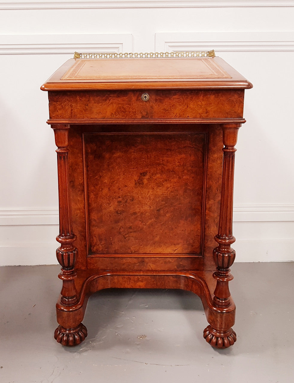 Absolutely Stunning William IV Burr Walnut Davenport by Gillows | Antique & Vintage | Moonee Ponds Antiques | Australia Wide Delivery