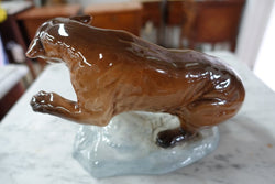Beswick Statue of Puma on a Rock | Antique & Vintage | Moonee Ponds Antiques | Australia Wide Delivery