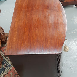 Antique Flame Mahogany Claw Foot Shoe Cupboard
