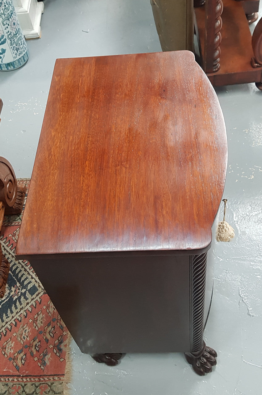 Antique Flame Mahogany Claw Foot Shoe Cupboard | Antique & Vintage | Moonee Ponds Antiques | Australia Wide Delivery