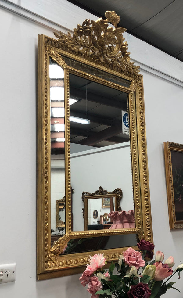 Beautiful French 19th Century Cushion Mirror
