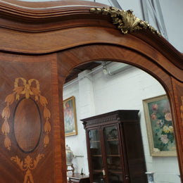Rare Matching Pair Of French Inlaid Armoires