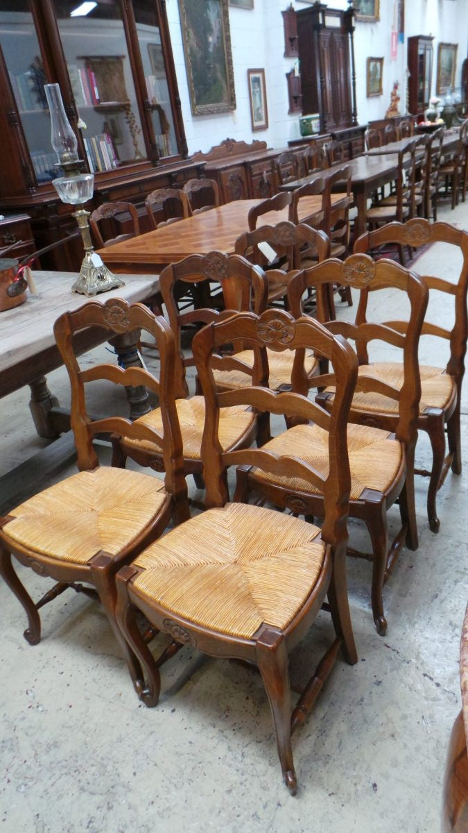 Set of Six French Style Dining Chairs