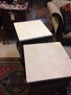 Pair French Marble Top Bedside Cabinets-1 | Antique & Vintage | Moonee Ponds Antiques | Australia Wide Delivery