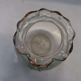 Satin Finished And Enamel Glass Vase