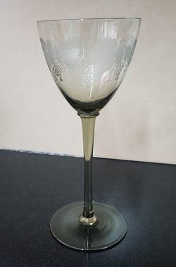 Etched Goblet | Antique & Vintage | Moonee Ponds Antiques | Australia Wide Delivery