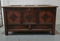 Early 19th Century Carved French Dark Oak Coffer | Antique & Vintage | Moonee Ponds Antiques | Australia Wide Delivery
