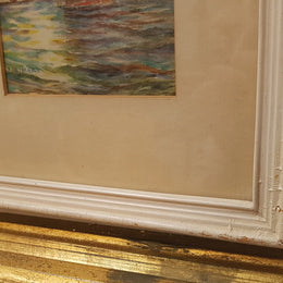 A lovely pair of framed watercolor paintings signed by Australian artist Harold Dalton Hall. In good original condition.