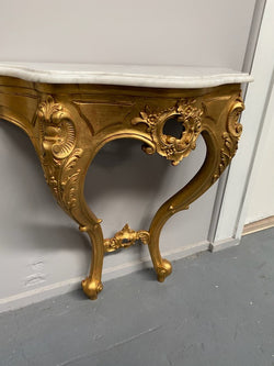 Rare Pair Of Antique Carved Gilt Wood & Marble Top Console Tables | Antique & Vintage | Moonee Ponds Antiques | Australia Wide Delivery