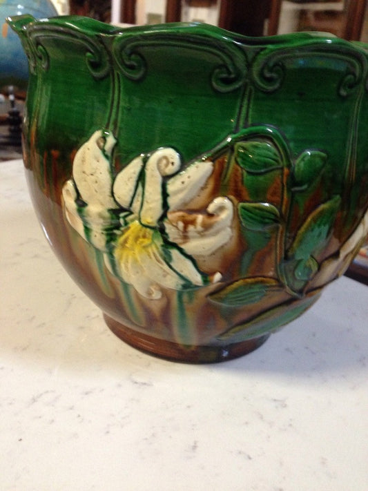 Antique Majolica Jardinere