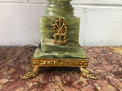Pair Of French Onyx Lamps With Shades | Antique & Vintage | Moonee Ponds Antiques | Australia Wide Delivery