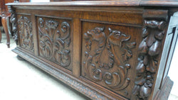 French Oak Carved Hall Seat | Antique & Vintage | Moonee Ponds Antiques | Australia Wide Delivery