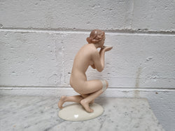 Elegant Art Deco Kneeling Nude Female Figurine by "Pirken Hammer". | Antique & Vintage | Moonee Ponds Antiques | Australia Wide Delivery
