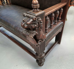 Fabulous 19th Century French Oak Grand Hall Seat | Antique & Vintage | Moonee Ponds Antiques | Australia Wide Delivery