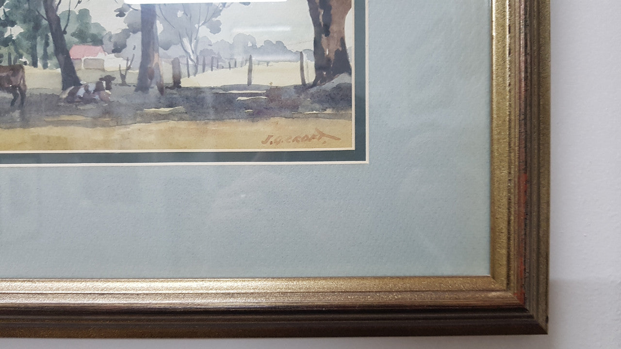 Australian Watercolour by James George Croft | Antique & Vintage | Moonee Ponds Antiques | Australia Wide Delivery
