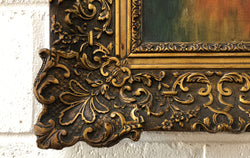 French Signed Floral Oil on Canvas Painting of Roses | Antique & Vintage | Moonee Ponds Antiques | Australia Wide Delivery