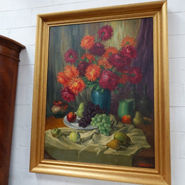 Large Flemish Oil Painting
