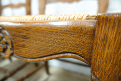 Set of Six French Oak Rush Chairs | Antique & Vintage | Moonee Ponds Antiques | Australia Wide Delivery