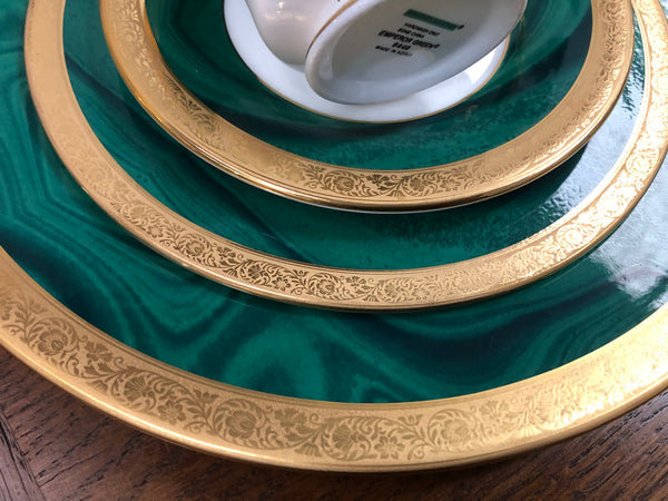 Vintage Sosume Emperor Green Dinner Set