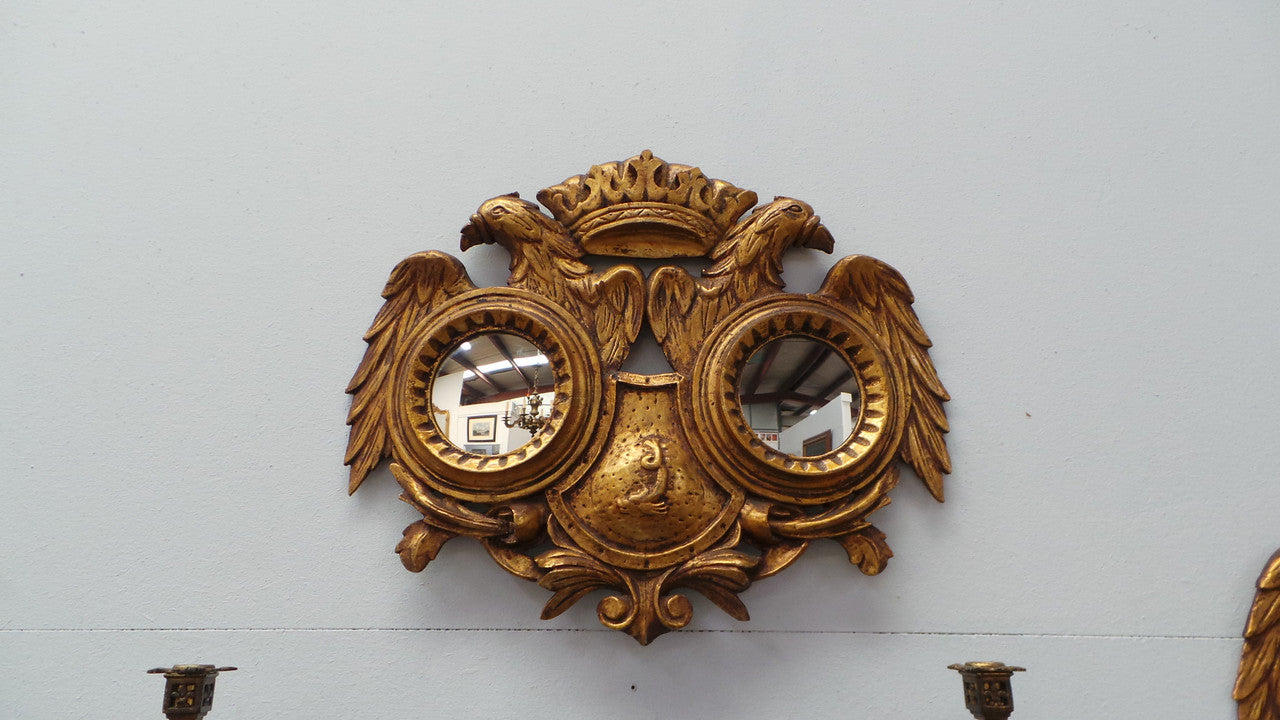 Beautiful Hand Carved French Gilt Wood Double Mirror | Antique & Vintage | Moonee Ponds Antiques | Australia Wide Delivery