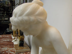 Stunning Alabaster Statue With Lamp | Antique & Vintage | Moonee Ponds Antiques | Australia Wide Delivery