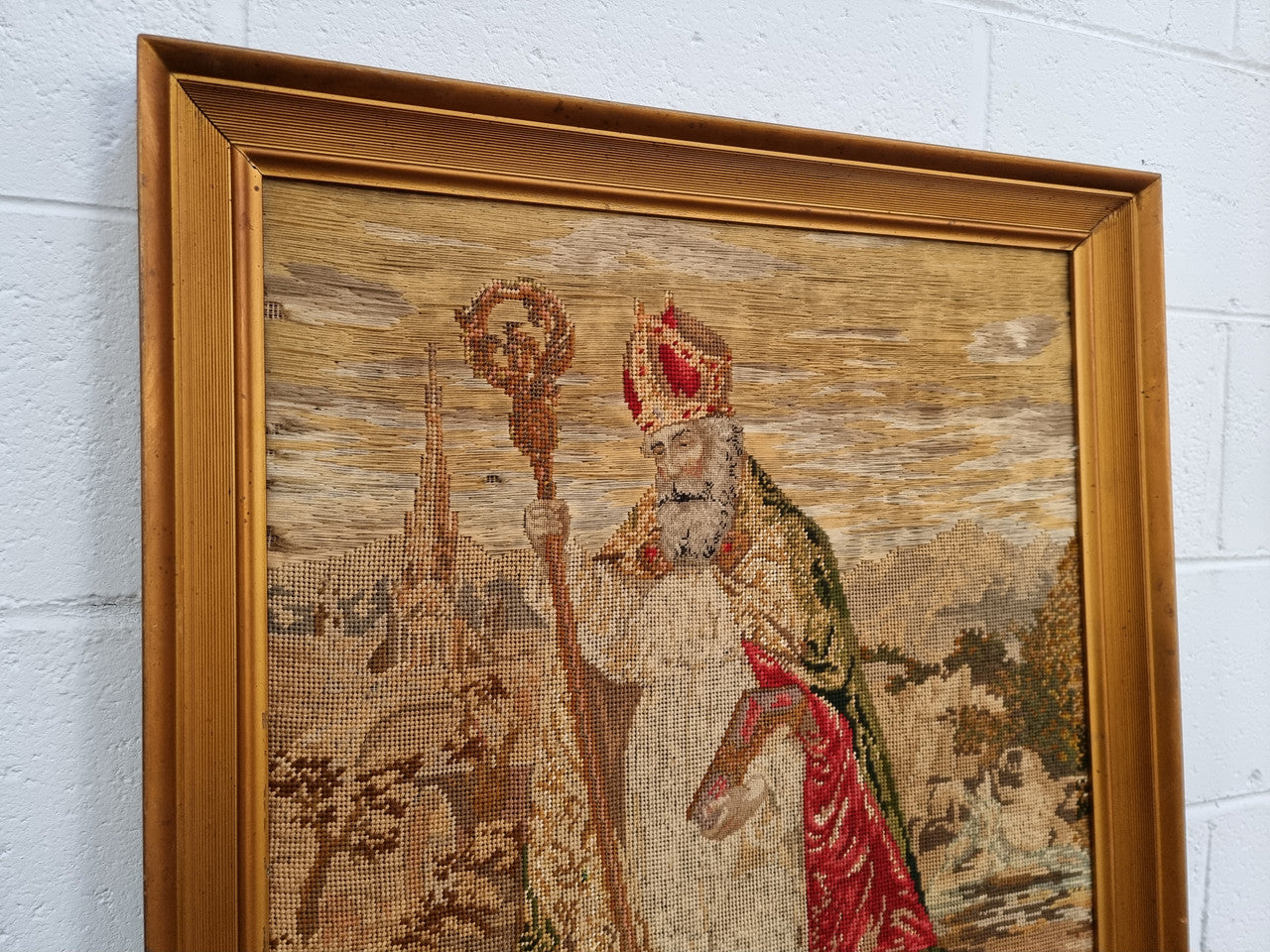 Antique Wool-Work Religious Framed Picture | Antique & Vintage | Moonee Ponds Antiques | Australia Wide Delivery