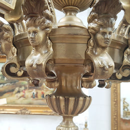 French 19th Century Napoleon III Bronze Chandelier