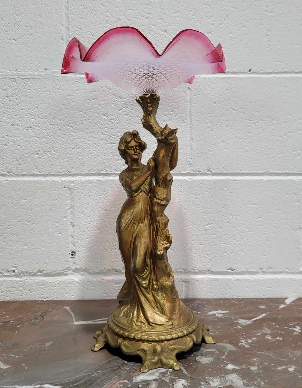 Late Victorian Spelter Table Centerpiece-Comport | Antique & Vintage | Moonee Ponds Antiques | Australia Wide Delivery